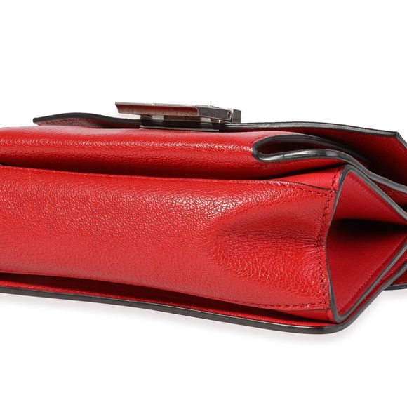 Givenchy Red Goatskin Small GV3 Shoulder Bag - Picture 6 of 7